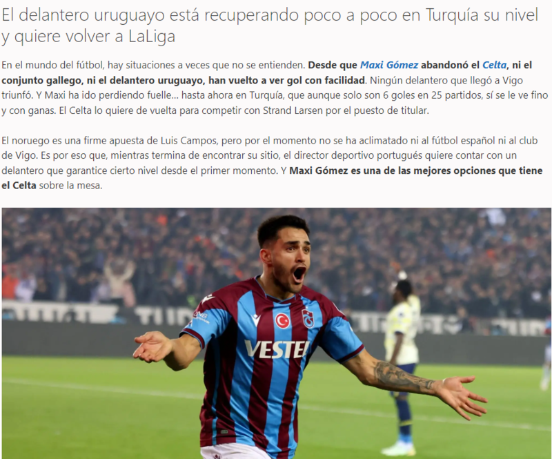 Celta Vigo'dan hamle