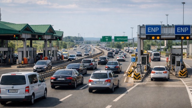 Sırbistan’da kurallara uymayan Gurbetçinin Aracı Bağlandı.