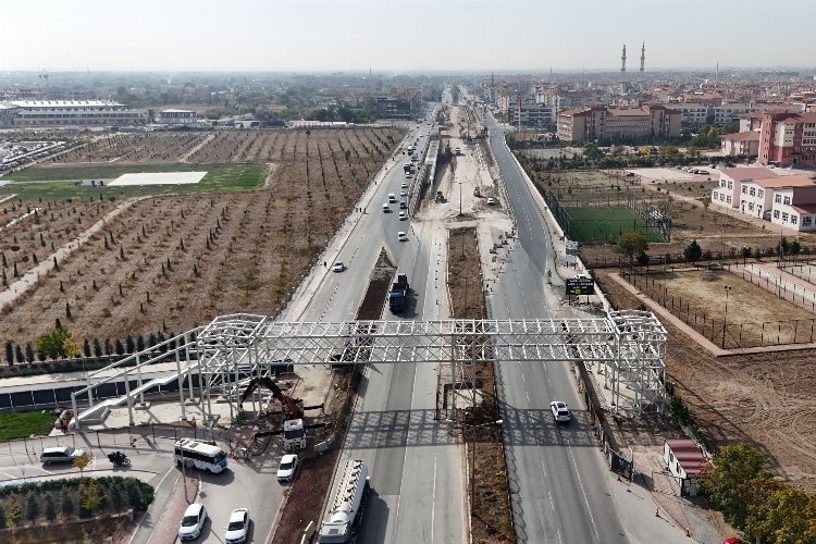 Konya'daki Köprülü Kavşak, Bahar Öncesinde Tamamlanacak